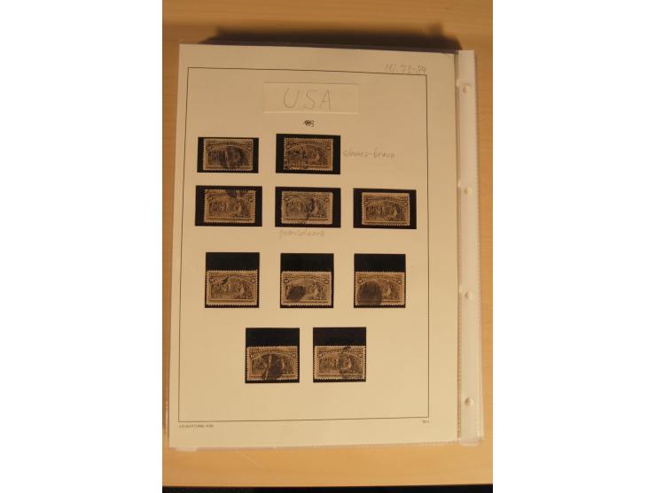 1847/93, gestempelte reichhaltige Sammlung mit Konföderierten Staaten sowie einer ganzen Reihe von zum Teil interessanten Bri