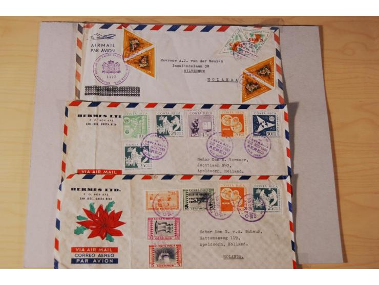 1890/1975, Posten Briefe, Karten u. Ganzsachen von Costa Rica (177), Dominikanische Republik (171) und El Salvador (227), mei
