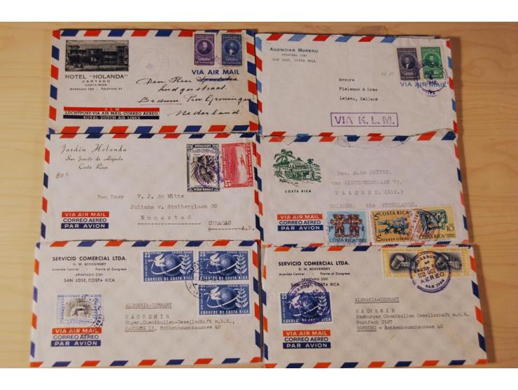 1890/1975, Posten Briefe, Karten u. Ganzsachen von Costa Rica (177), Dominikanische Republik (171) und El Salvador (227), mei