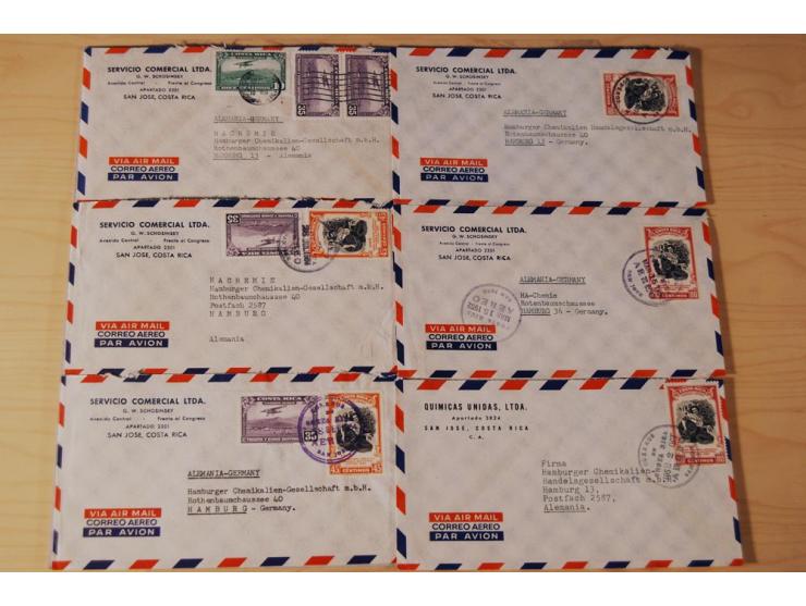 1890/1975, Posten Briefe, Karten u. Ganzsachen von Costa Rica (177), Dominikanische Republik (171) und El Salvador (227), mei