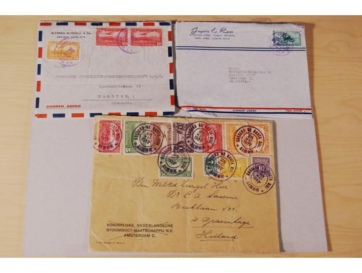 1890/1975, Posten Briefe, Karten u. Ganzsachen von Costa Rica (177), Dominikanische Republik (171) und El Salvador (227), mei