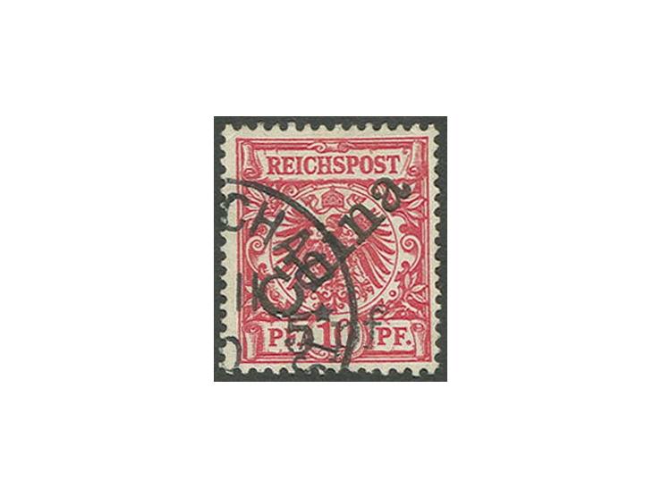 Diagonalaufdruck: 5 pf auf 10 Pfg., sauber gestempelt, Kabinett, Fotoattest Jäschke-L. BPP (Mi. 1.200,-)