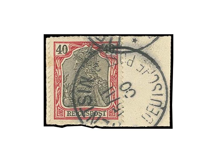 40 Pfg. mit Stempel "TIENTSIN 15/11" Briefstück, Pracht, Befund Jäschke-L. BPP
