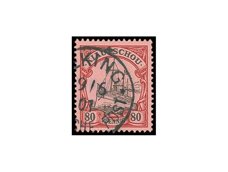 Kiautschou 80 Pfg., sauber gestempelt "(PE)KING 9/6 01", Kabinett, Fotoattest Jäschke-L. BPP