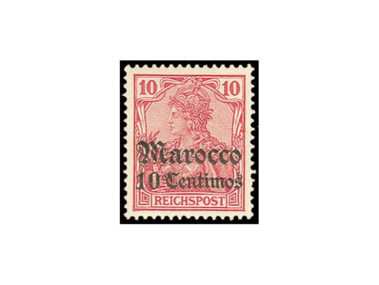 1905, unverausgabte 10 Pfg. mit Aufdruck in Fraktur, postfrisch, Kabinett, u.a. sign. Brandes (Mi. 3500,-)