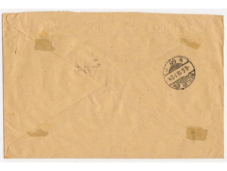 "KONSTANTINOPEL 30.4.18" auf vorgedrucktem Feldpost-R-Brief nach Berlin mit Ankunftsstempel; bei Ahrens auf Seite 24 abgebild