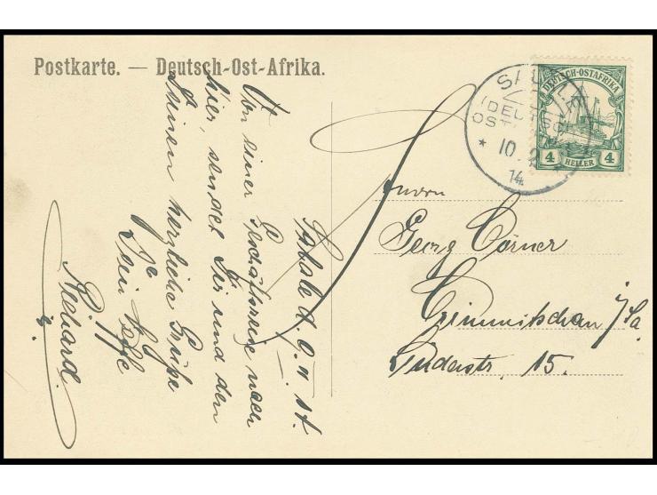 Stempel: "SALALE 10.2.14", sauber abgeschlagen auf 4 H. mit Wz. auf Ansichtskarte nach Deutschland, Pracht