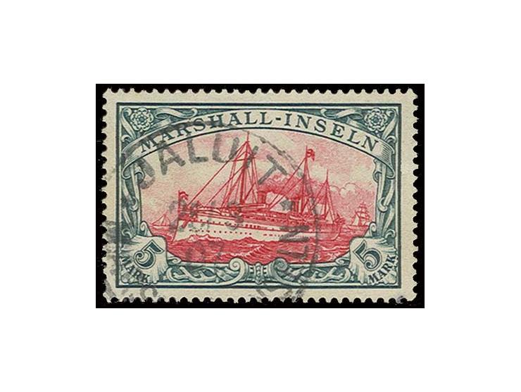 1901, 20 Pfg.-5 M., gestempelt, die Pfennig-Werte jeweils auf Briefstück, Pracht, 2 und 3 M. u.a. sign. Pfenninger (Mi. 1.190