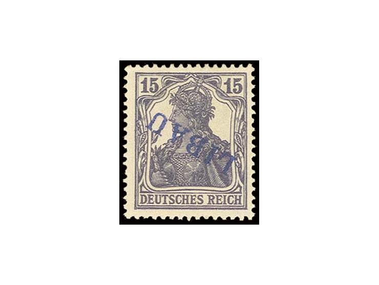 15 Pfg. mit kopfstehendem Aufdruck, ungebraucht, Pracht, mehrfach sign. sowie Fotoattest A. Schlegel BPP (Mi. 900,-)