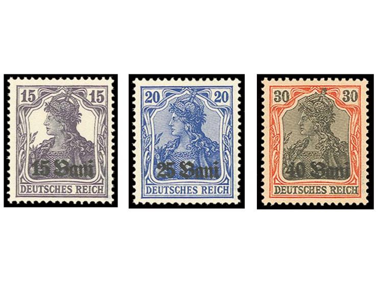1917, 15 B. - 40 B. ohne Aufdruck "M.V.i.R.", postfrisch, Pracht, sign. Mikulski mit Befund (Mi. 400,-)