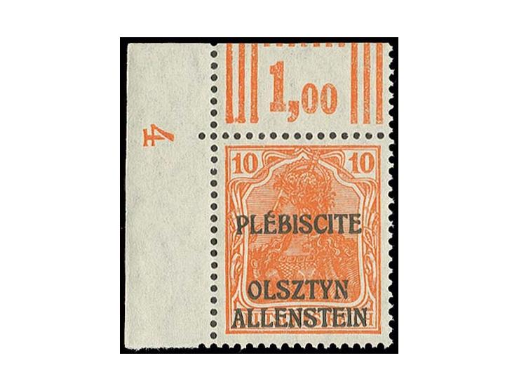 5 bis 40 Pfg. kpl., einheitlich aus der linken oberen Bogenecke, postfrisch, Pracht, sign. Mikulski (Mi. 900,-)