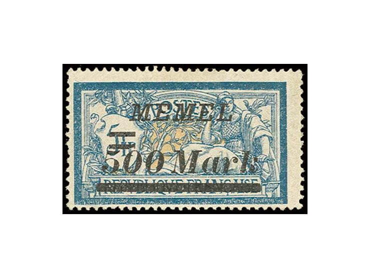 1923, unverausgabte 500 M. auf 5 Fr., ungebraucht, Pracht, seltene Marke mit einer Auflage von nur 150 Stück, Fotoattest Dr. 
