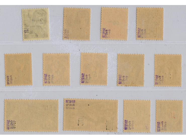 10 C.-50 Fr. kpl., postfrisch, doppelt sign. Dr. Dub und bis auf 3 Werte LV-Saar (Mi. 2.600,-)