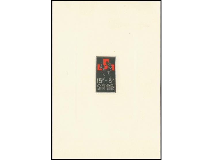 1955, Rotes Kreuz 15 Fr. und 1956, Rotes Kreuz 15 Fr., je als Minister Block, Auflage nur 200 Stück (Mi. 320,-)