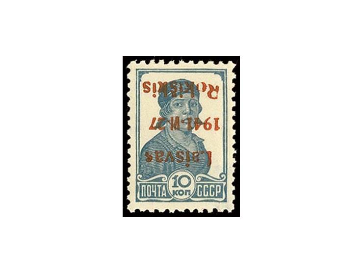 1941, roter Aufdruck: 10 K. mit kopfstehendem Aufdruck, postfrisch, Pracht, doppelt sign. Krischke BPP