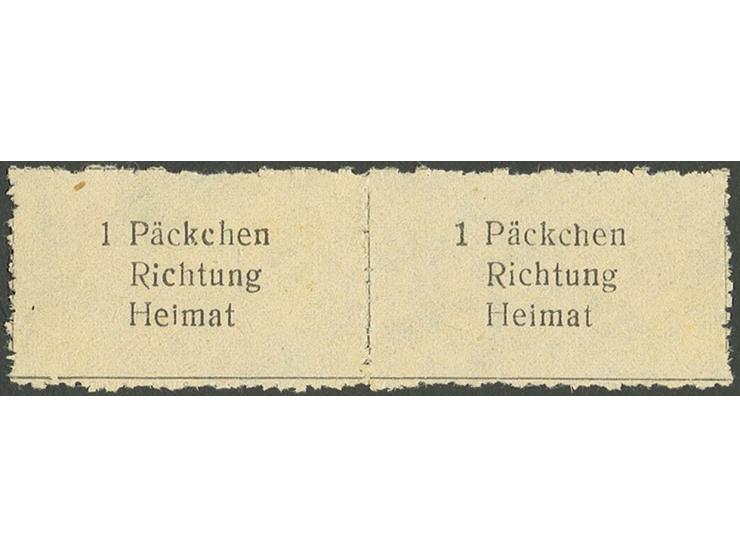 dito, im waagerechten Paar, ungebraucht ohne Gummi wie verausgabt, übliche Zähnung, Einheiten dieser Marke sind selten, Prach