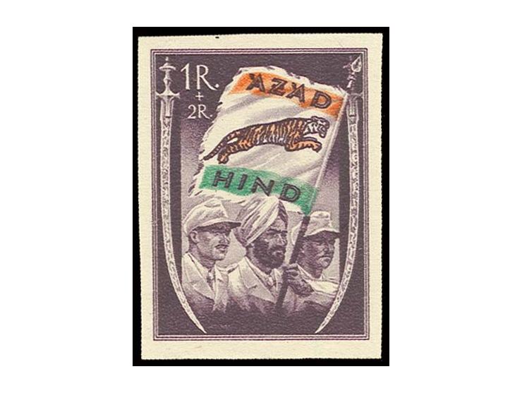 1 R., Probedruck in violett, postfrisch, Pracht, Fotoattest Brunel