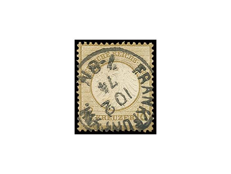 18 Kr. ockerbraun, sehr klar und zentrisch gestempelt mit EKr. "FRANKFURT A/M. 10 2 74", Pracht, Fotoattest Brugger BPP (Mi. 
