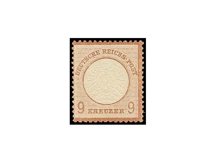 9 Kr. rötlichbraun mit Plattenfehler "Kerbe im Kreis unter TS", Feld 122, ungebraucht, Pracht, Fotobefund Sommer BPP (Mi. 1.0