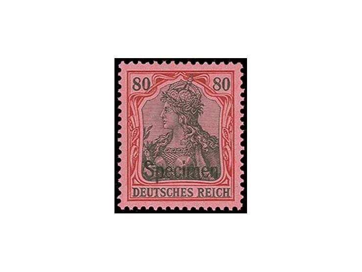 1905/13, Friedensdrucke: 2-80 Pfg. mit Aufdruck "Specimen" bis auf 60 Pfg. kpl., postfrisch, Luxus (Mi. 2500,-)