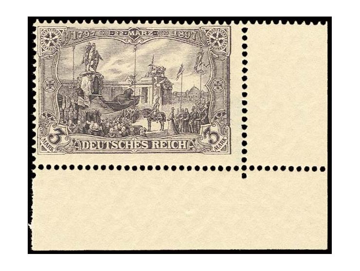 3 M., rechte untere Bogenecke, postfrisch, Pracht, sign. Zenker BPP und Fotoattest Jäschke BPP (Mi. 1.100,-)