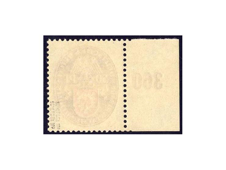 1929, Nothilfe 50 Pfg. mit Plattenfehler "PE", postfrisches linkes Randstück mit kleiner Haftspur im Rand, Kabinett, doppelt 