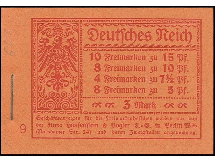 dito, mit H-Bl. Mi.-Nr. 21 mit zweimal 10 Pfg. dunkelrosarot (Mi.-Nr. 86IIf), postfrisch in einwandfreier Erhaltung, Markenhe
