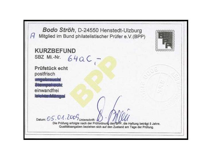 1946, WIEDERAUFBAU 6 Pfg. dunkelgraugrün in Zähnung 11:11½, postfrisch, Fotokurzbefund Ströh BPP