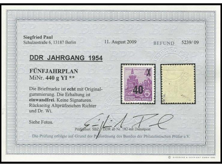 40 auf 48 Pfg. mit Wz.YI, postfrisch, sign. Richter und Dr. Wi, Fotobefund Paul BPP (Mi. 400,-)