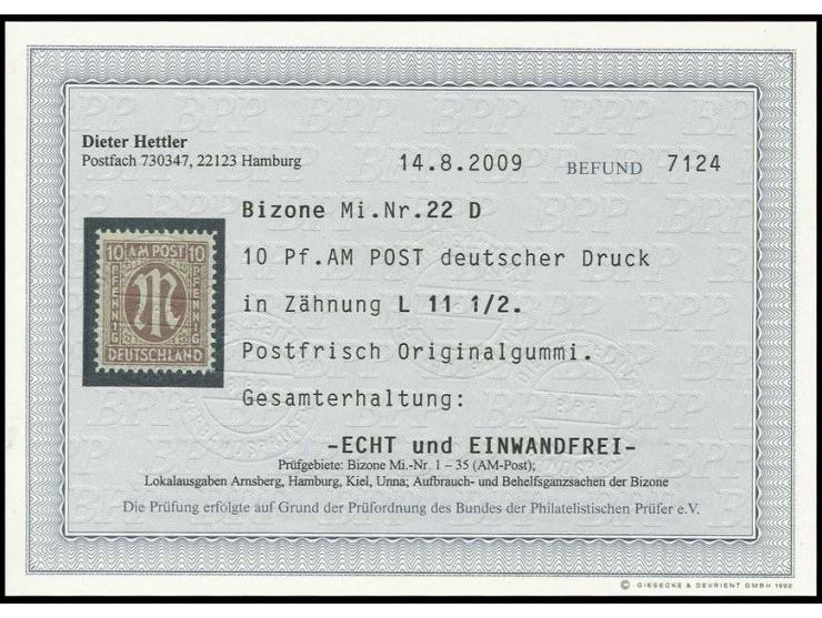 dito, gleiches Los, Fotobefund Hettler BPP (Mi. 400,-)