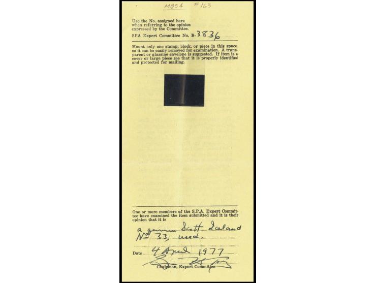 5 a. green with "prir" in type I, used, very fine, certificate SPA (Mi. 650,-)
