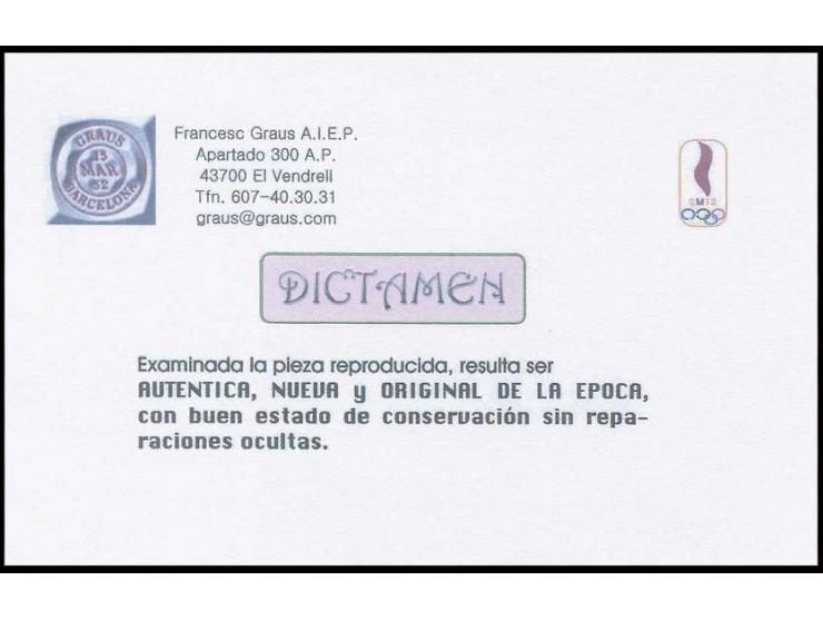 10 c., unissued colour ultramarine, imperforated horizontal pair, unhinged mint, very rare, opinion Graus for a split-up bloc