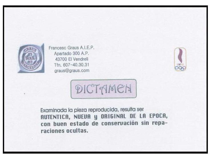 1944, Dr. Thebussem 5 pts., colour proof in yellow  in vertical pair, perforated, unhinged mint, rare (Edifil no. 983cc)