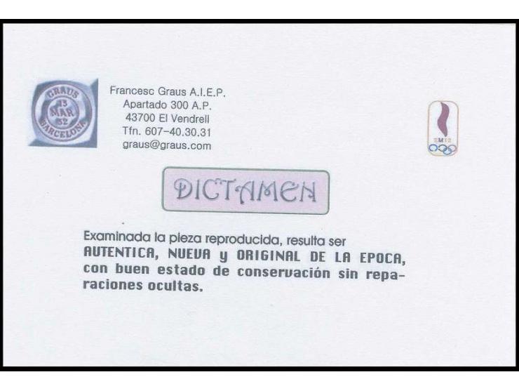 1950, San Juan de Dios 1 pta., imperforated proof in green in horizontal pair, unhinged mint, very rare, opinion Graus for a 