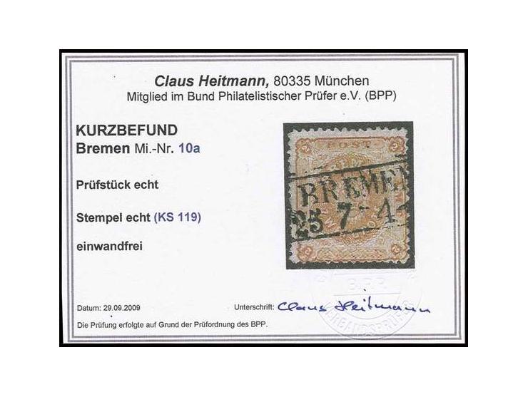 1866/67, gezähnt: 2 Grote orange, farbfrisch und gut gezähnt, sauber gestempelt, Pracht, sign. W. Engel BPP und Kurzbefund He