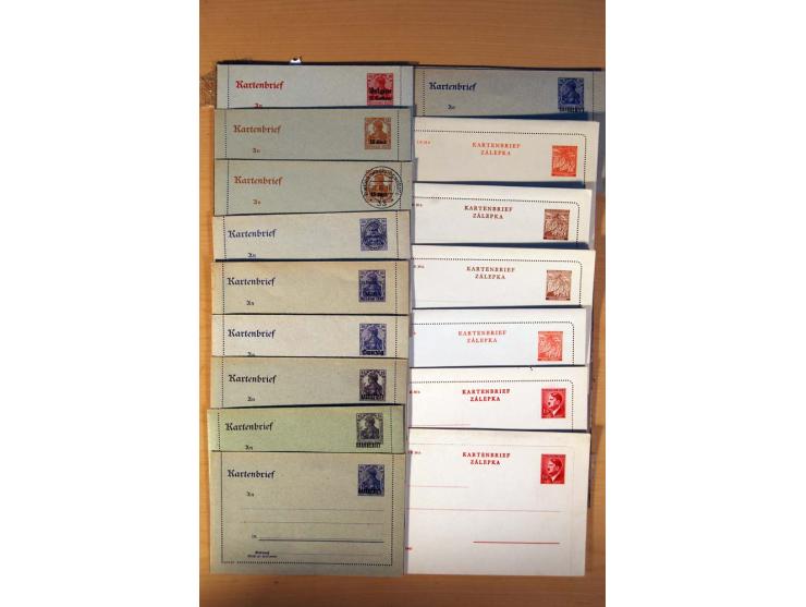 DEUTSCHE NEBENGEBIETE: 1920-45, kleine Sammlung mit Saar, Danzig, Abstimmungsgebiete und Besetzung I./II. WK, meist ungebrauc