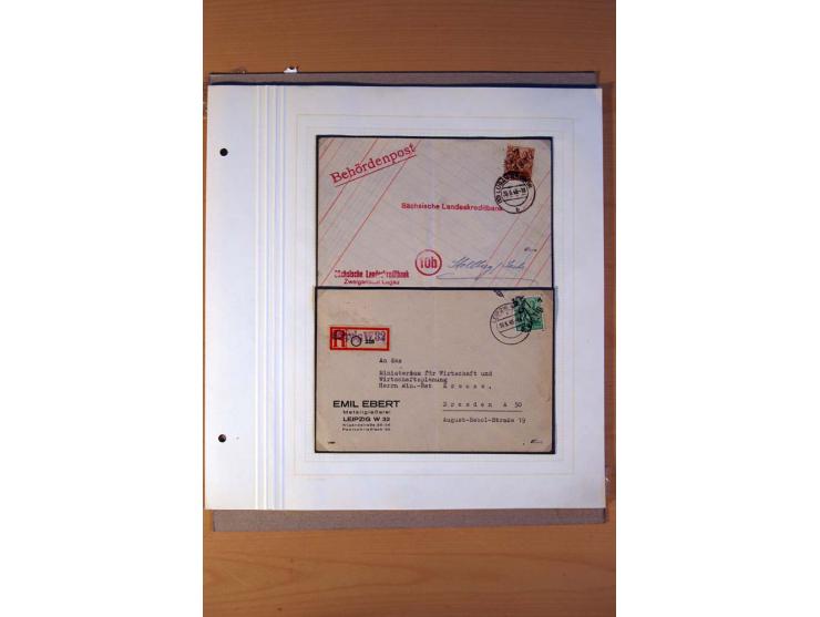 BEZIRKSHANDSTEMPEL: Interessante Sammlung auf selbstgestalteten Albenblättern in 2 Alben, dabei viele Besonderheiten, Briefe 