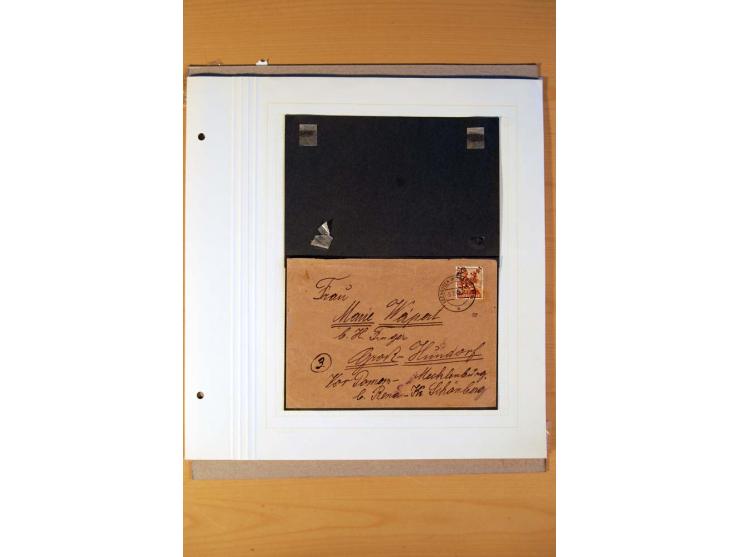 BEZIRKSHANDSTEMPEL: Interessante Sammlung auf selbstgestalteten Albenblättern in 2 Alben, dabei viele Besonderheiten, Briefe 
