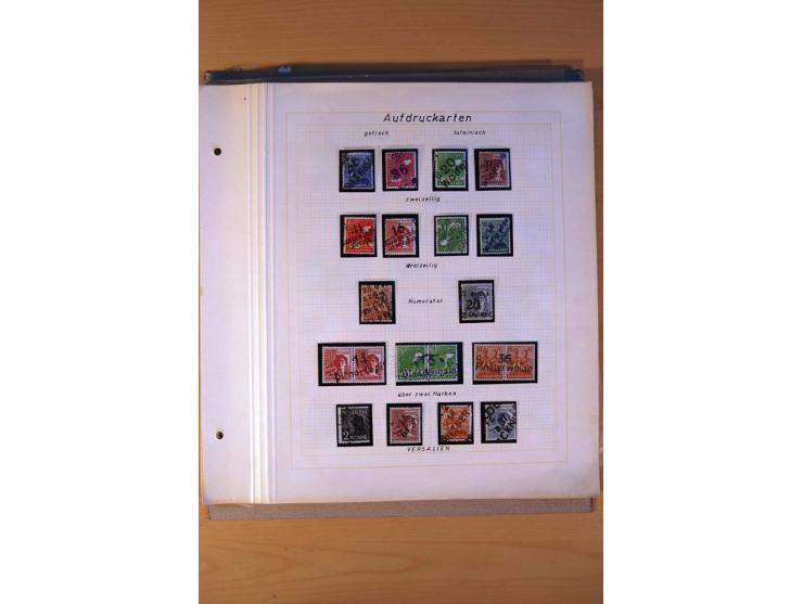 BEZIRKSHANDSTEMPEL: Interessante Sammlung auf selbstgestalteten Albenblättern in 2 Alben, dabei viele Besonderheiten, Briefe 
