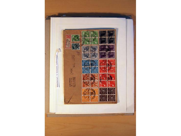 BEZIRKSHANDSTEMPEL: Interessante Sammlung auf selbstgestalteten Albenblättern in 2 Alben, dabei viele Besonderheiten, Briefe 