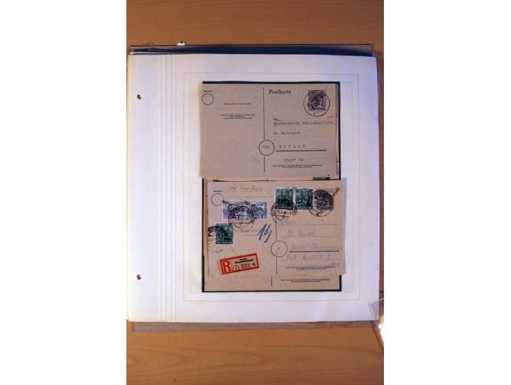 BEZIRKSHANDSTEMPEL: Interessante Sammlung auf selbstgestalteten Albenblättern in 2 Alben, dabei viele Besonderheiten, Briefe 