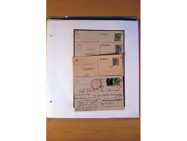 BEZIRKSHANDSTEMPEL: Interessante Sammlung auf selbstgestalteten Albenblättern in 2 Alben, dabei viele Besonderheiten, Briefe 