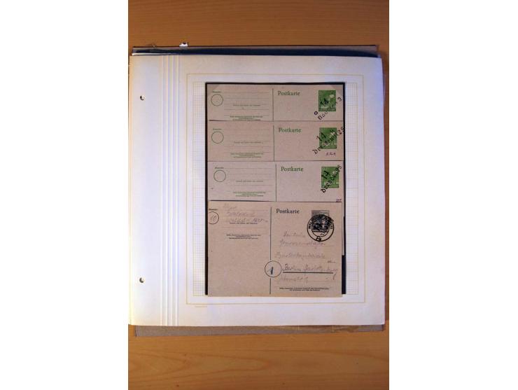 BEZIRKSHANDSTEMPEL: Interessante Sammlung auf selbstgestalteten Albenblättern in 2 Alben, dabei viele Besonderheiten, Briefe 