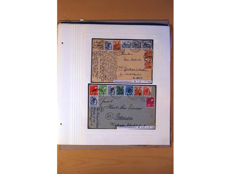 BEZIRKSHANDSTEMPEL: Interessante Sammlung auf selbstgestalteten Albenblättern in 2 Alben, dabei viele Besonderheiten, Briefe 