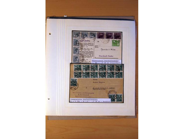 BEZIRKSHANDSTEMPEL: Interessante Sammlung auf selbstgestalteten Albenblättern in 2 Alben, dabei viele Besonderheiten, Briefe 