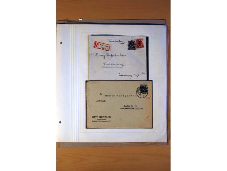 BEZIRKSHANDSTEMPEL: Interessante Sammlung auf selbstgestalteten Albenblättern in 2 Alben, dabei viele Besonderheiten, Briefe 