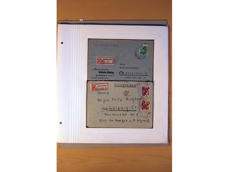 BEZIRKSHANDSTEMPEL: Interessante Sammlung auf selbstgestalteten Albenblättern in 2 Alben, dabei viele Besonderheiten, Briefe 