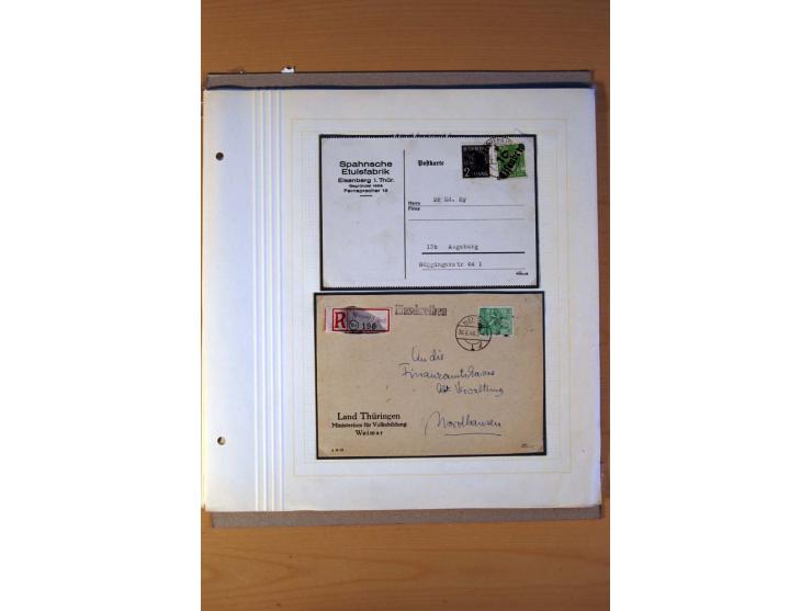 BEZIRKSHANDSTEMPEL: Interessante Sammlung auf selbstgestalteten Albenblättern in 2 Alben, dabei viele Besonderheiten, Briefe 