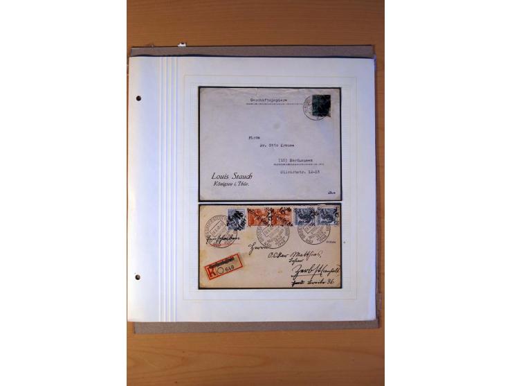 BEZIRKSHANDSTEMPEL: Interessante Sammlung auf selbstgestalteten Albenblättern in 2 Alben, dabei viele Besonderheiten, Briefe 