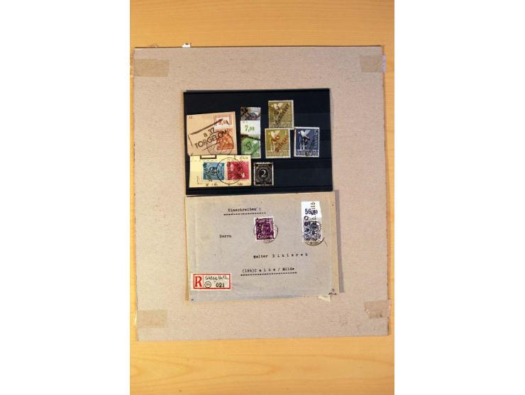 BEZIRKSHANDSTEMPEL: Interessante Sammlung auf selbstgestalteten Albenblättern in 2 Alben, dabei viele Besonderheiten, Briefe 